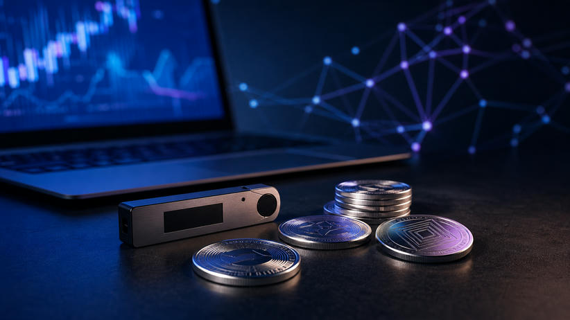 Abstract unbranded digital asset objects in a dark technology finance setting
