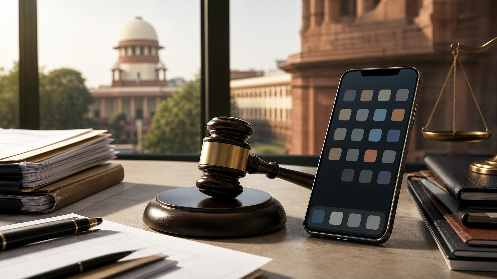 Generic smartphone app marketplace and court materials for digital platform antitrust and competition-policy news