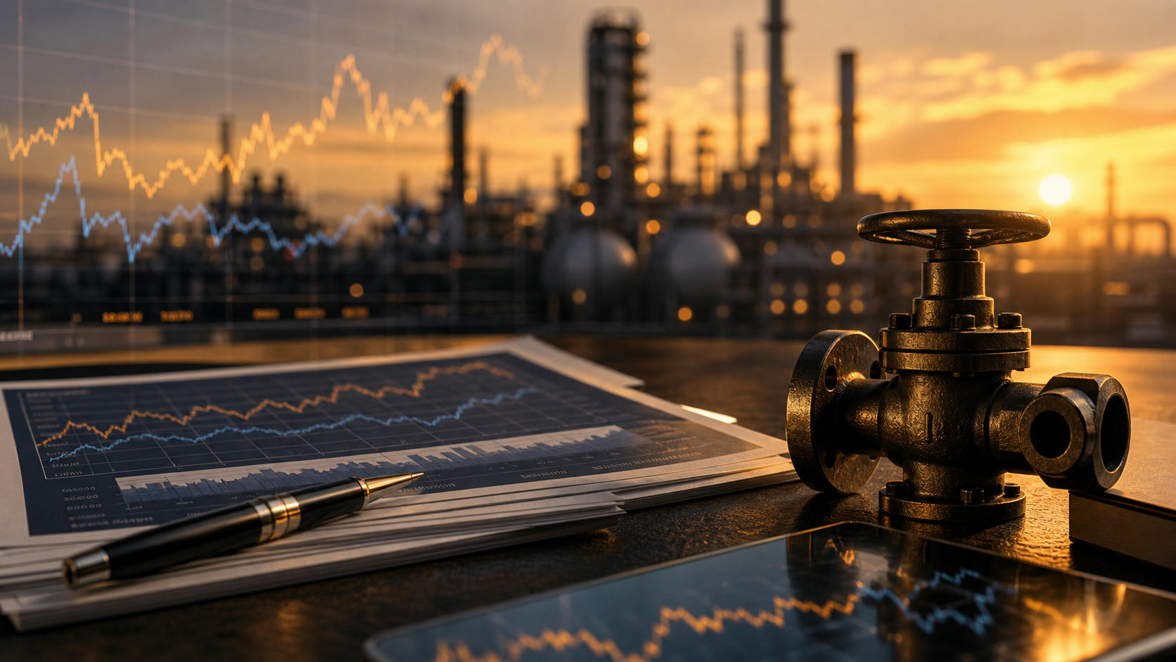 Generic energy infrastructure and commodity market materials in an industrial setting