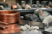 Copper coils and mineral samples for mining, metals and industrial commodities news