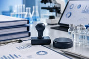 Clean regulatory lab desk for pharma approvals, panel decisions, warning letters and clinical evidence news